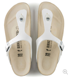 Birkenstock Gizeh White Birko-Flor Made In Germany