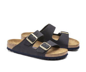 Birkenstock Arizona Midnight Blue Nubuck Leather Soft Footbed Made In Germany