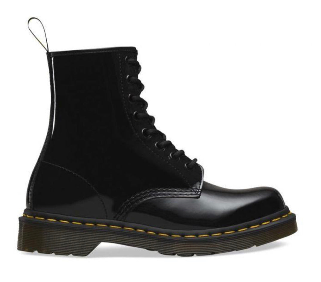 Dr. Martens 1460 Black Patent Ankle 8 Eyelet Boot