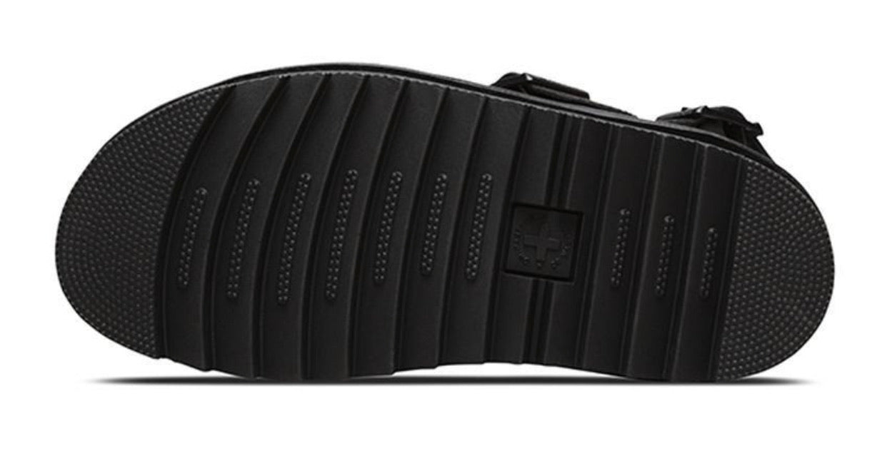 Dr. Martens Voss Black 2 Buckle Back Strap Sandal