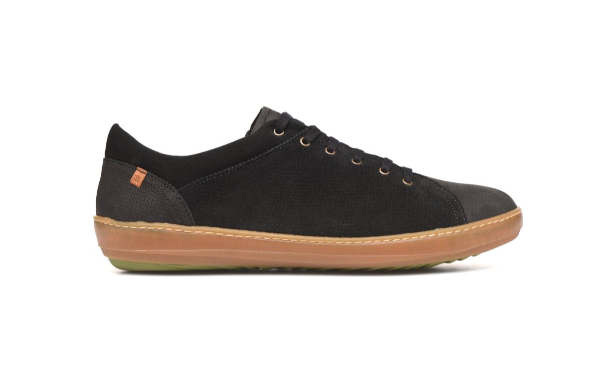 El Naturalista NF64 Black Meteo Lace Up 6 Eyelet Shoe Made In Spain