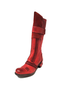 Eject EJW14-50 Dark Red Zip Knee High Boot Made In Portugal