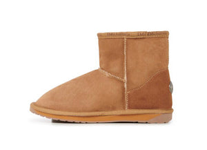 Emu Australia Chestnut Platinum Stinger Mini Ankle Sheepskin Made In Australia