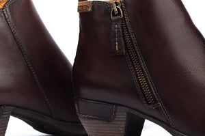 Pikolinos Rotterdam 902-8900 Olmo Brown Zip Ankle Boots Made In Spain