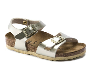 Birkenstock Rio Kids Electric Metallic Gold Birko-Flor Made In Germany