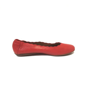 Wonders A-6017 Rojo Red Leather Flats Made In Spain