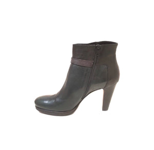 Progetto H126 Light Verde Black Green Zip Ankle Boot Made In Italy