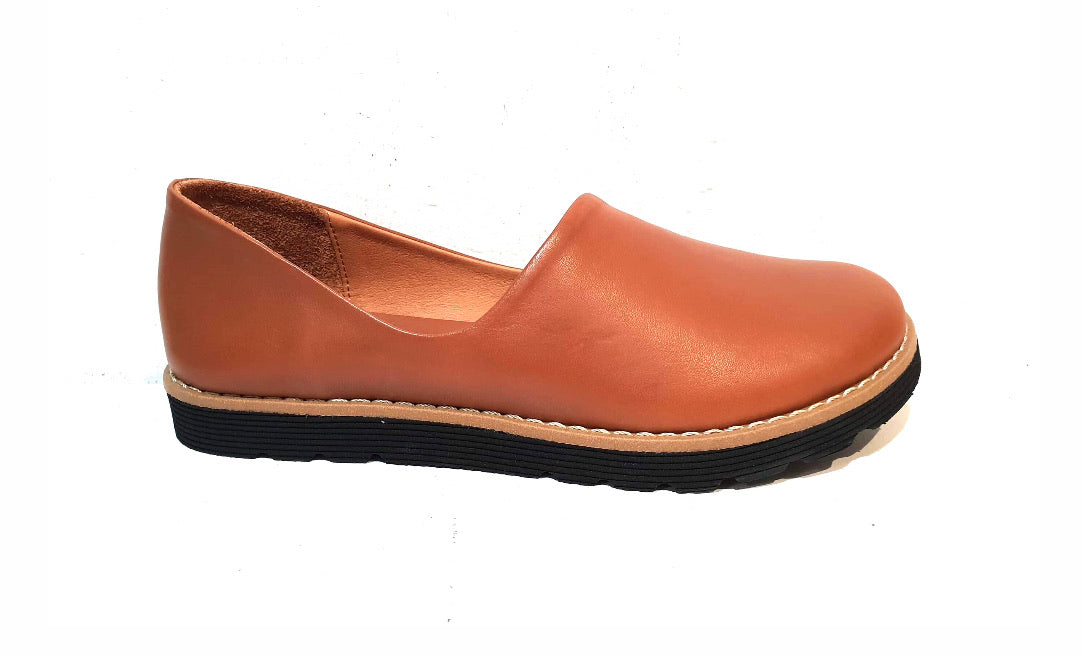 Sala Europe Gigi Tan Slip On Closed Toe Made In Turkey