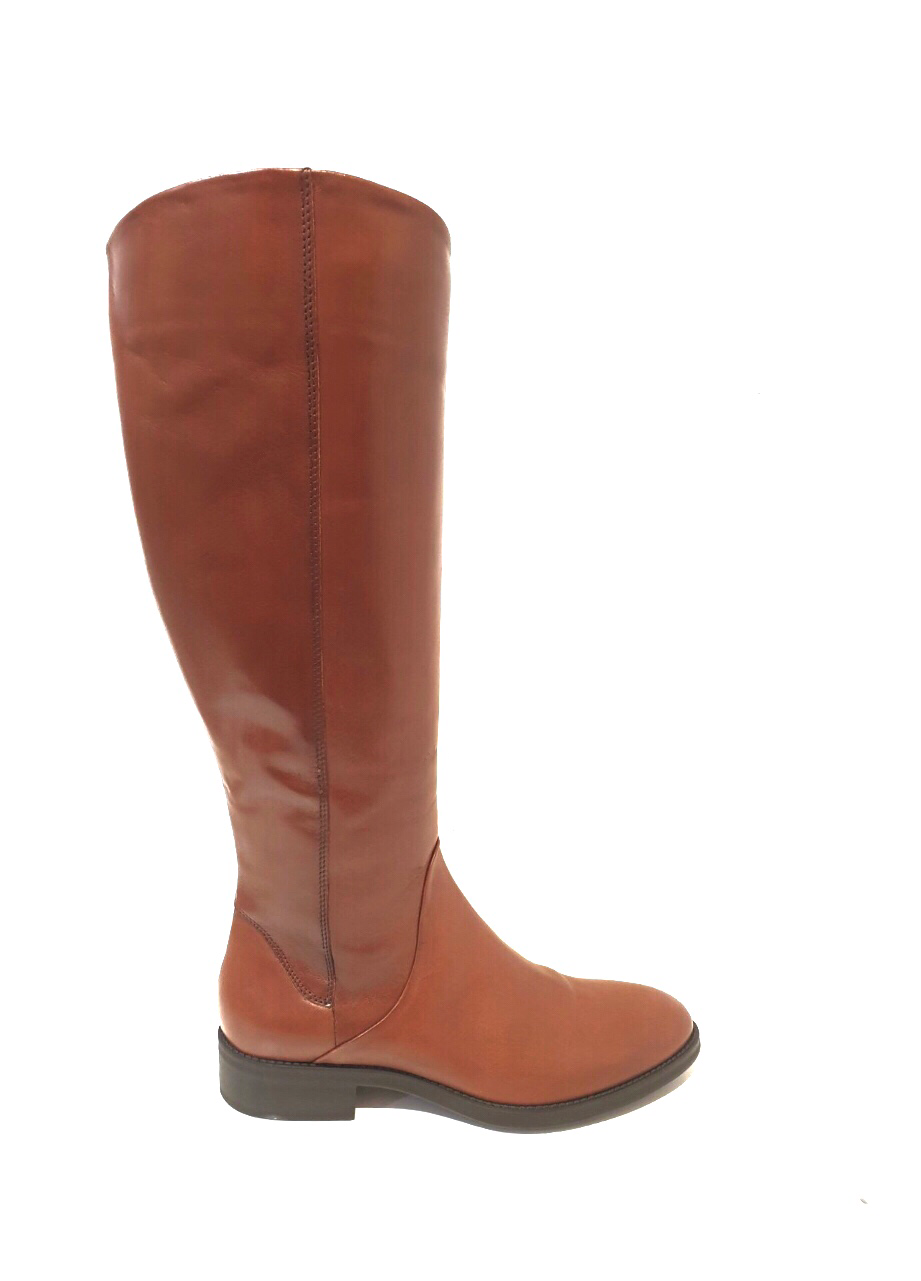 Marco Firenze Peffa Wisky Macchiato Light Tan Zip Knee High Boots Made In Italy