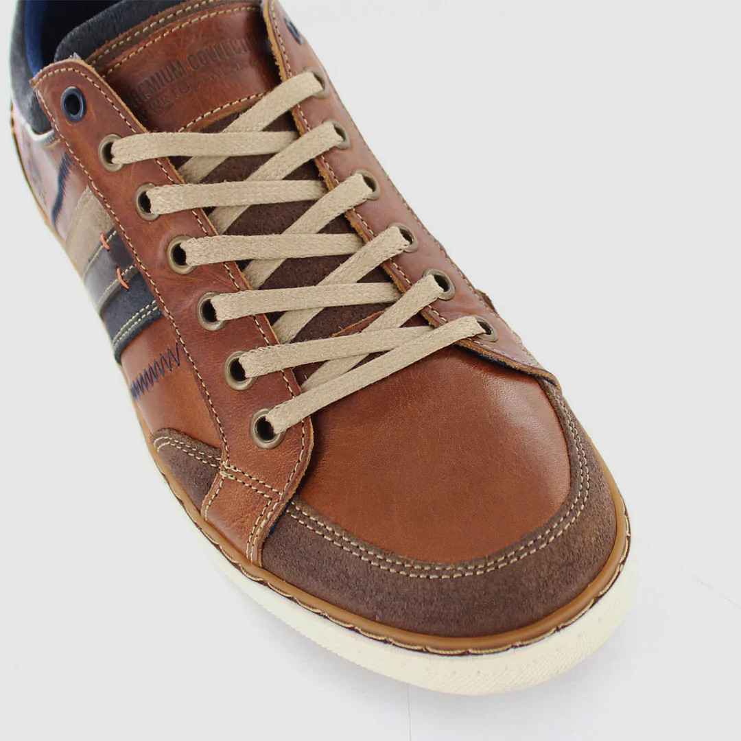 Wild Rhino Blake Tan Leather 7 Eyelet Shoe Made In Portugal