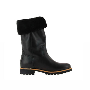 Panama Jack Bambina Igloo Trav Black Sheepskin Waterproof Mid Calf Boot Made In Spain