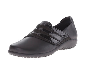Naot Rapoka Black Combo Leather Velcro Shoe Made In Israel