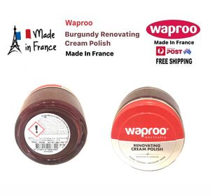Waproo Burgundy Renovating Cream Polish 42g Made In France