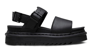 Dr. Martens Voss Black 2 Buckle Back Strap Sandal