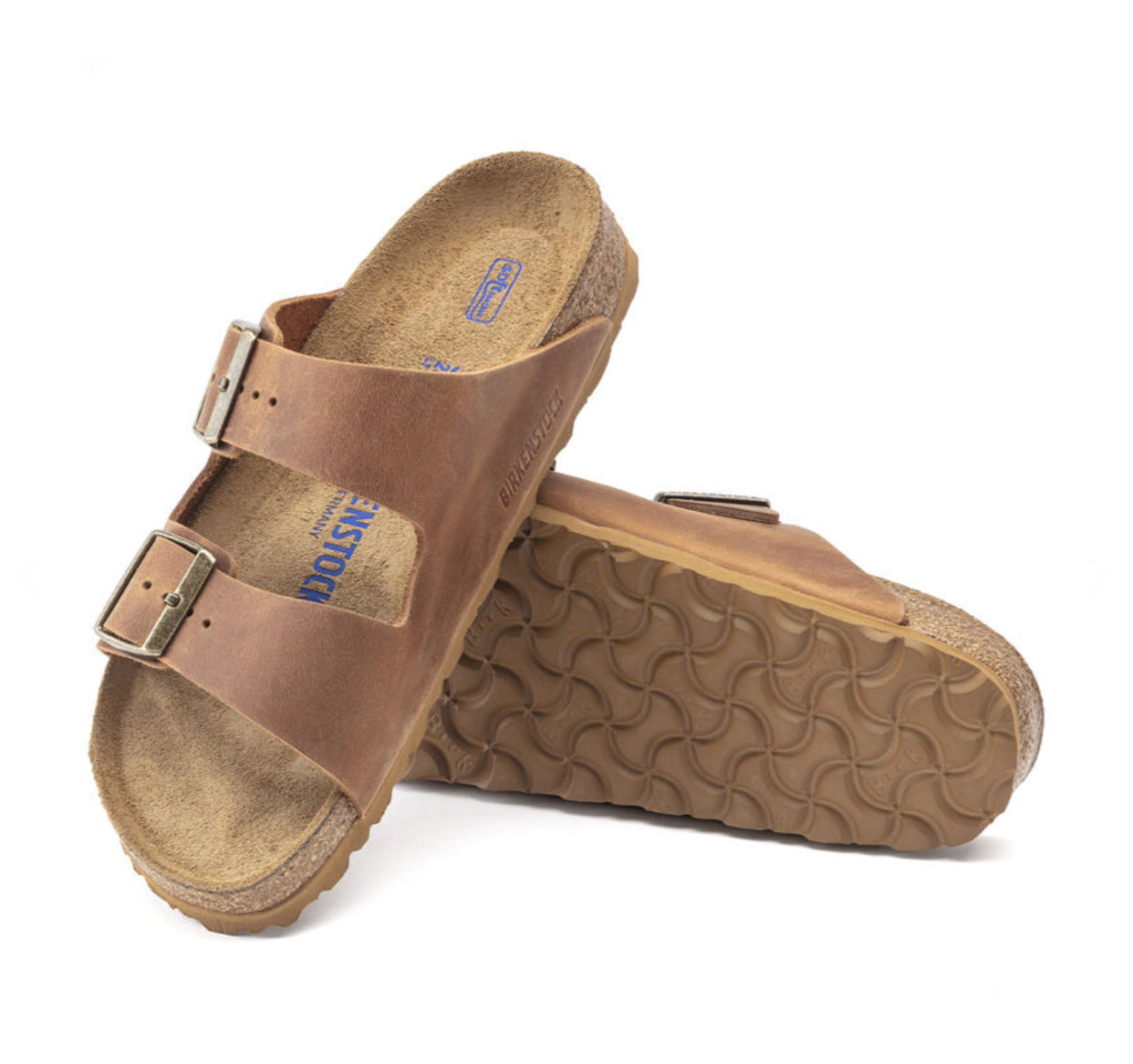 Birkenstock Arizona Cognac Oiled Leather Soft Footbed Made In Germany