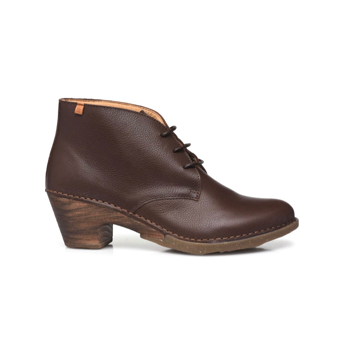 El Naturalista 5490 Brown Sylvan 3 Eyelet Ankle Boot Made In Spain