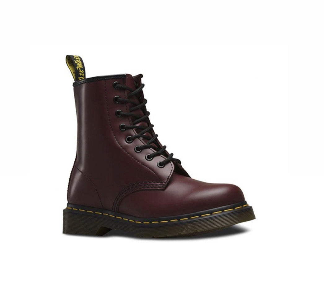 Dr. Martens 1460 Cherry Smooth Ankle 8 Eyelet Boot