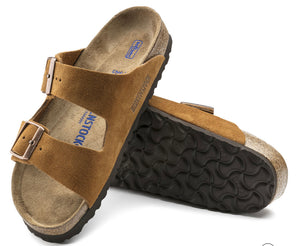 Birkenstock Arizona Mink Suede Leather Soft Footbed Made In Germany