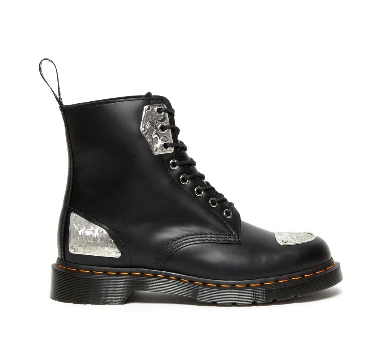 Dr. Martens 1460 King Nerd Black Smooth Ankle 8 Eyelet Boot