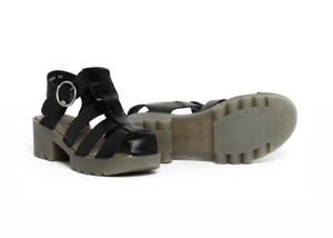 Fly London Emme511Fly Black Bridle Sandal Made In Portugal