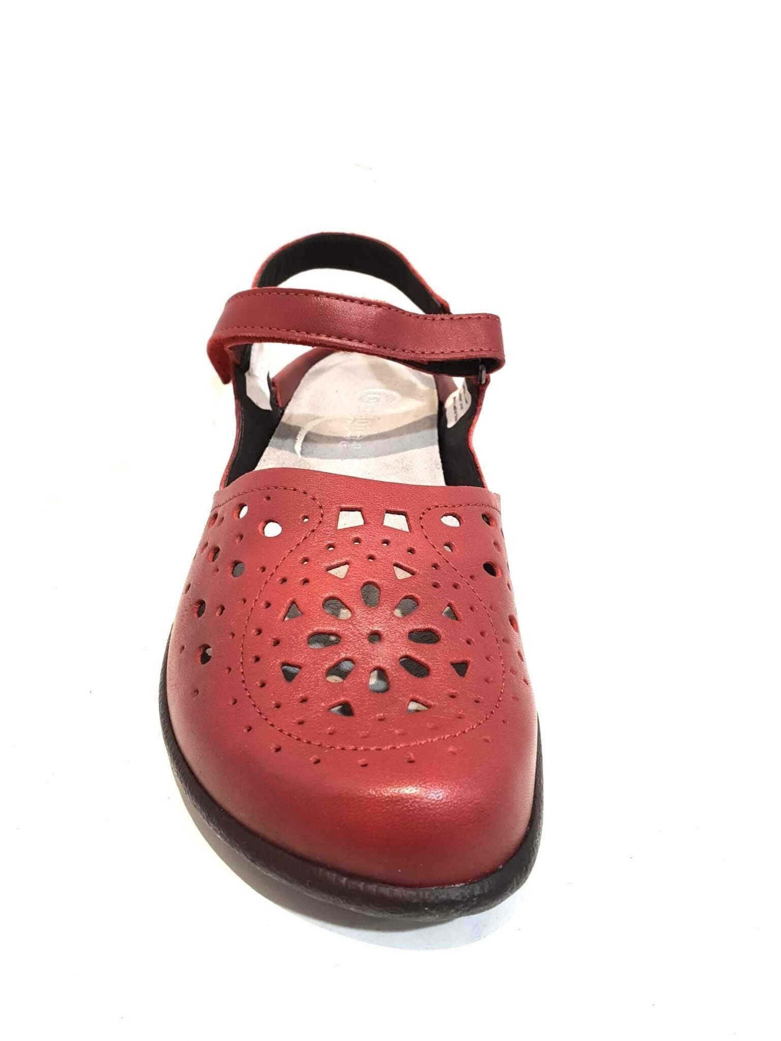 Naot Arataki Berry Red Leather Ladies Sandals Made In Israel