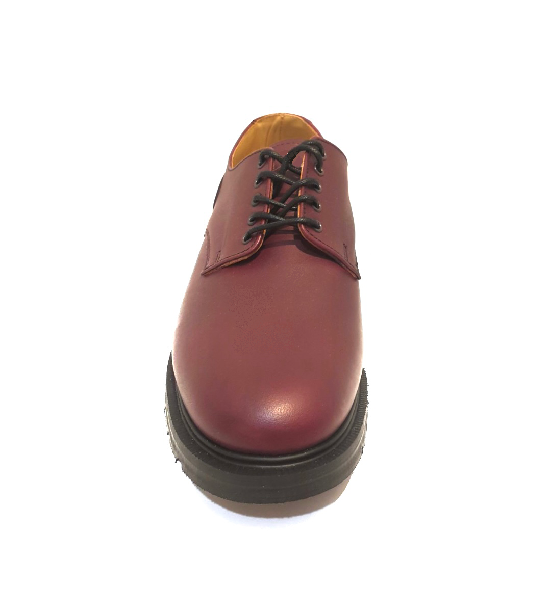 Solovair Burgundy Waxy 5 Eyelet Gibson Shoe Made In England