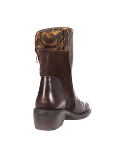 Fly London Mely074Fly Dark Brown Expresso Leather Zip Ankle Boots Made In Portugal