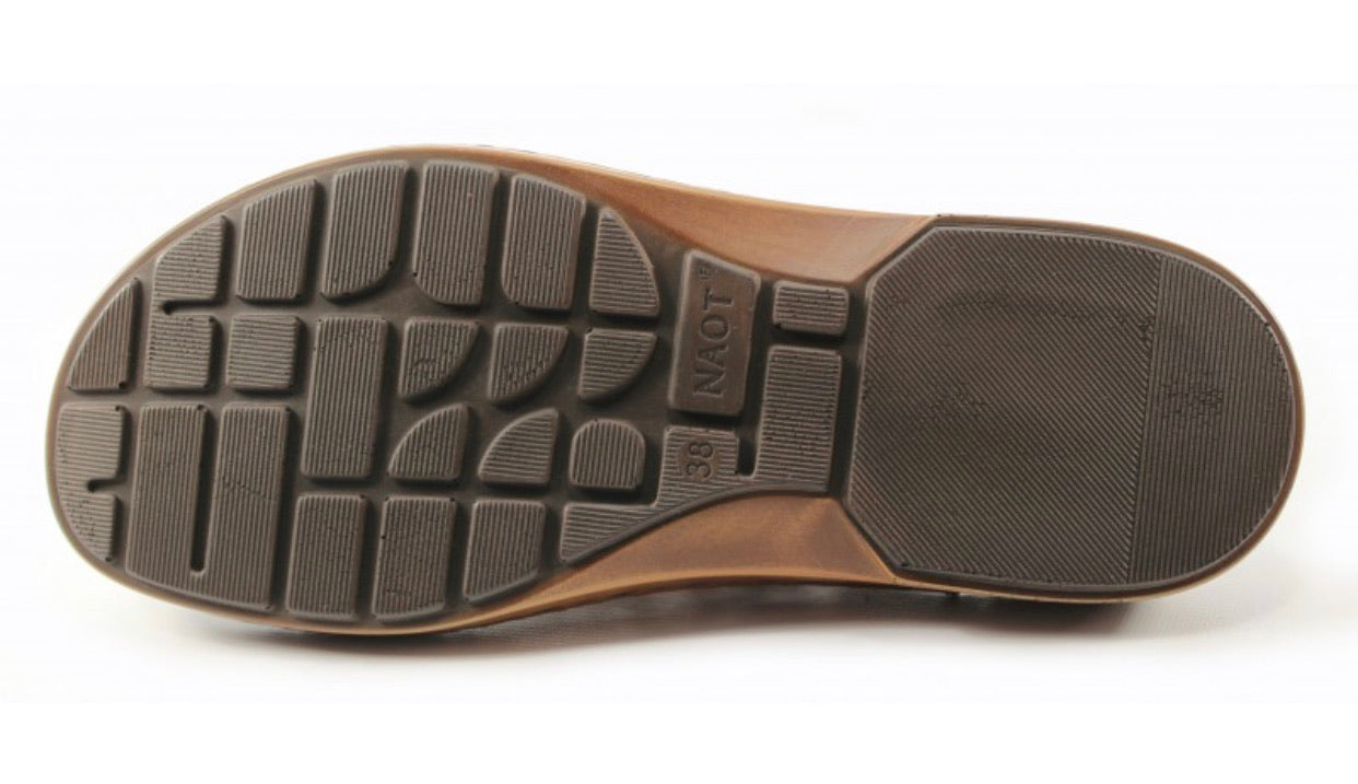 Naot Amadora Stone Nubuck Leather Ladies Sandals Made In Israel