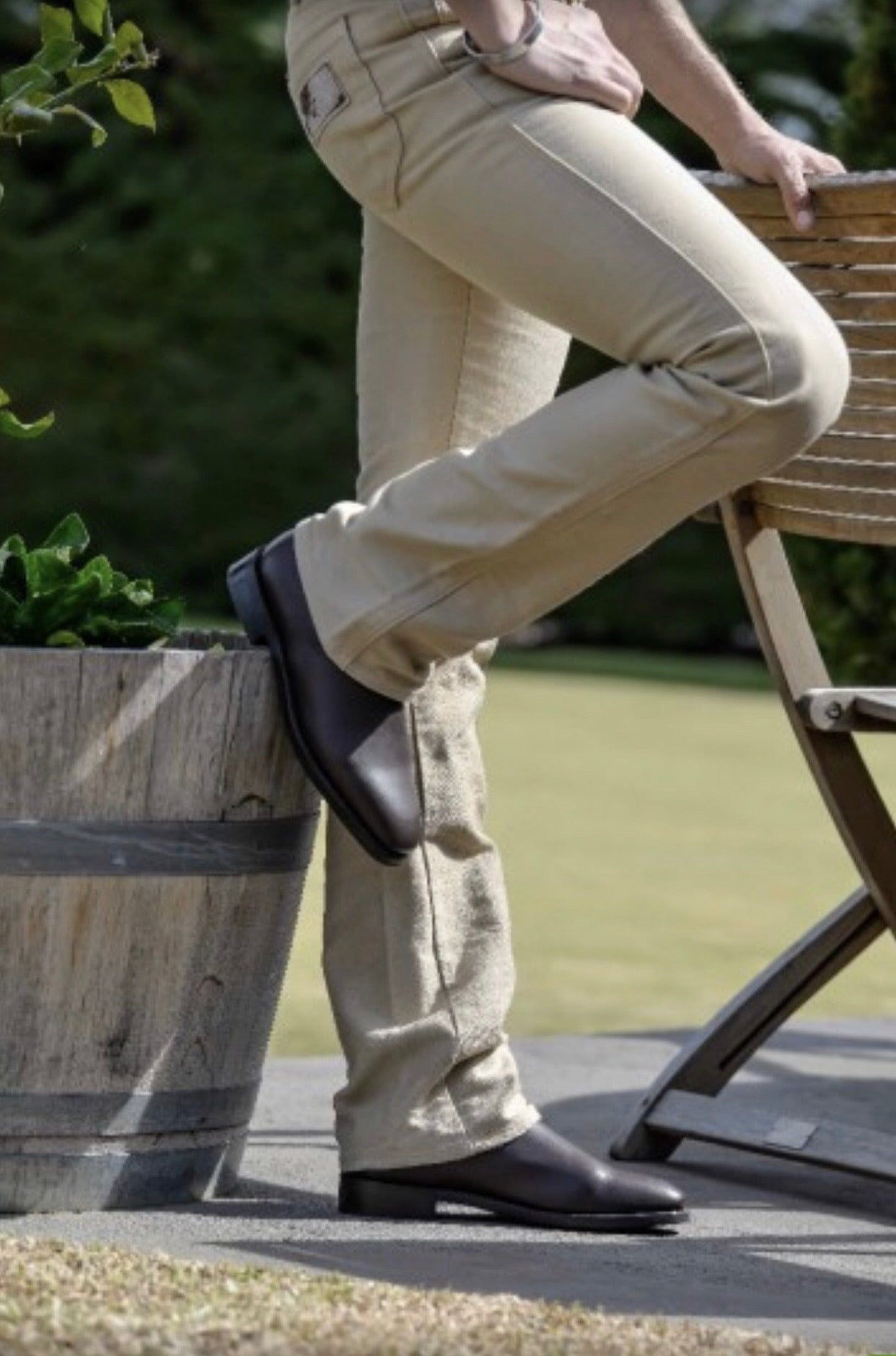 Baxter Henry Baxter Mahogany Brown One Piece Leather Sole Chelsea Boot Made In Australia