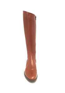 Marco Firenze Peffa Wisky Macchiato Light Tan Zip Knee High Boots Made In Italy