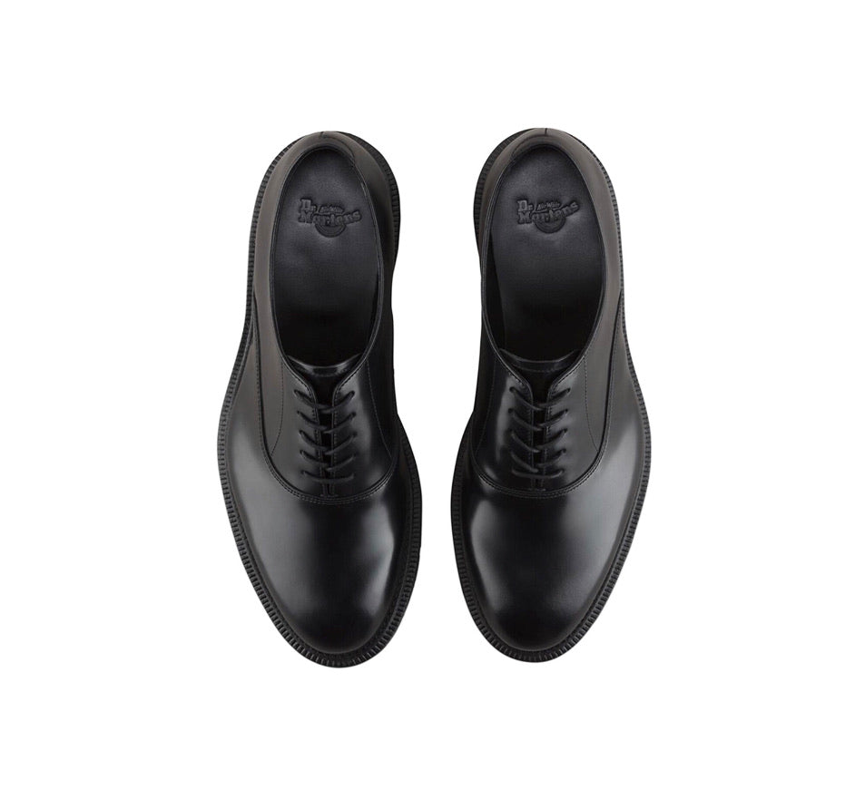 Dr. Martens Fawkes Black Polished Smooth 5 Eyelet Shoe