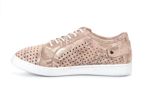 Cabello Comfort EG17P Rose Perforated 6 Eyelet Zip Shoe Made In Turkey