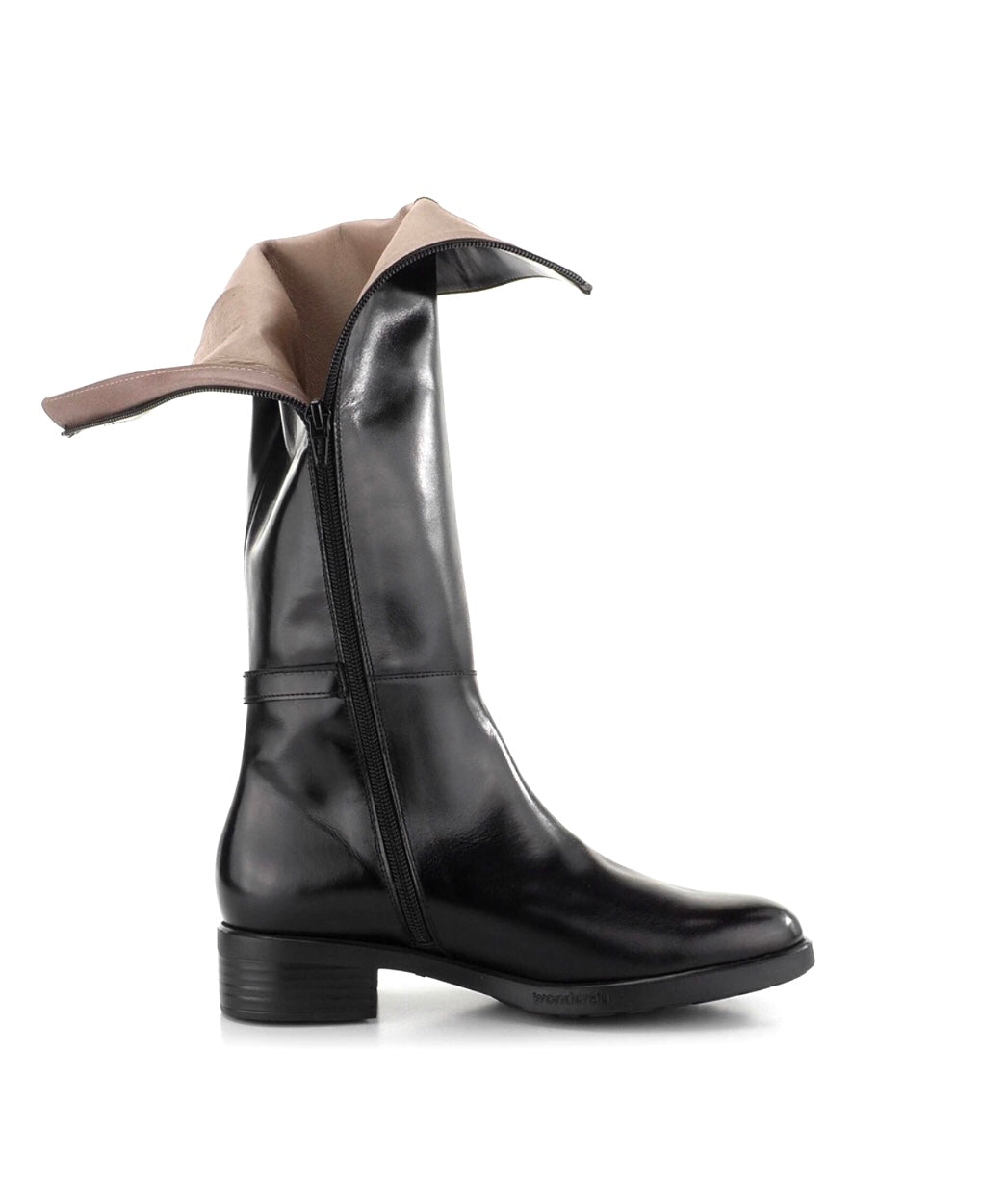 Wonders D-9342 Oregon Negro Black Knee High Zip Boot Made In Spain