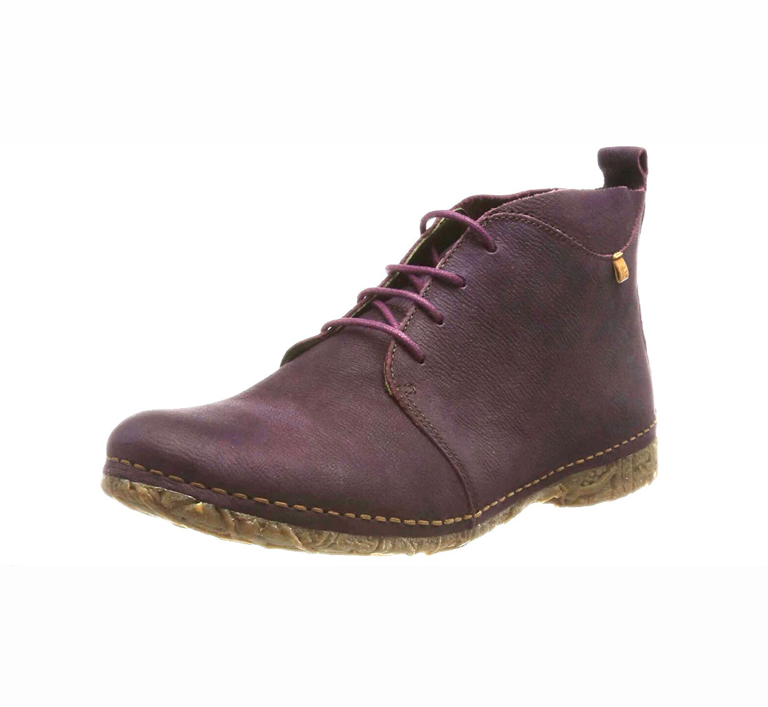 El Naturalista N974 Mora Purple Lace Up Ankle Boot Made In Spain
