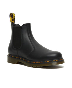 Dr. Martens 2976 Black Nappa Yellow Stitch Chelsea Elastic Sided Boot