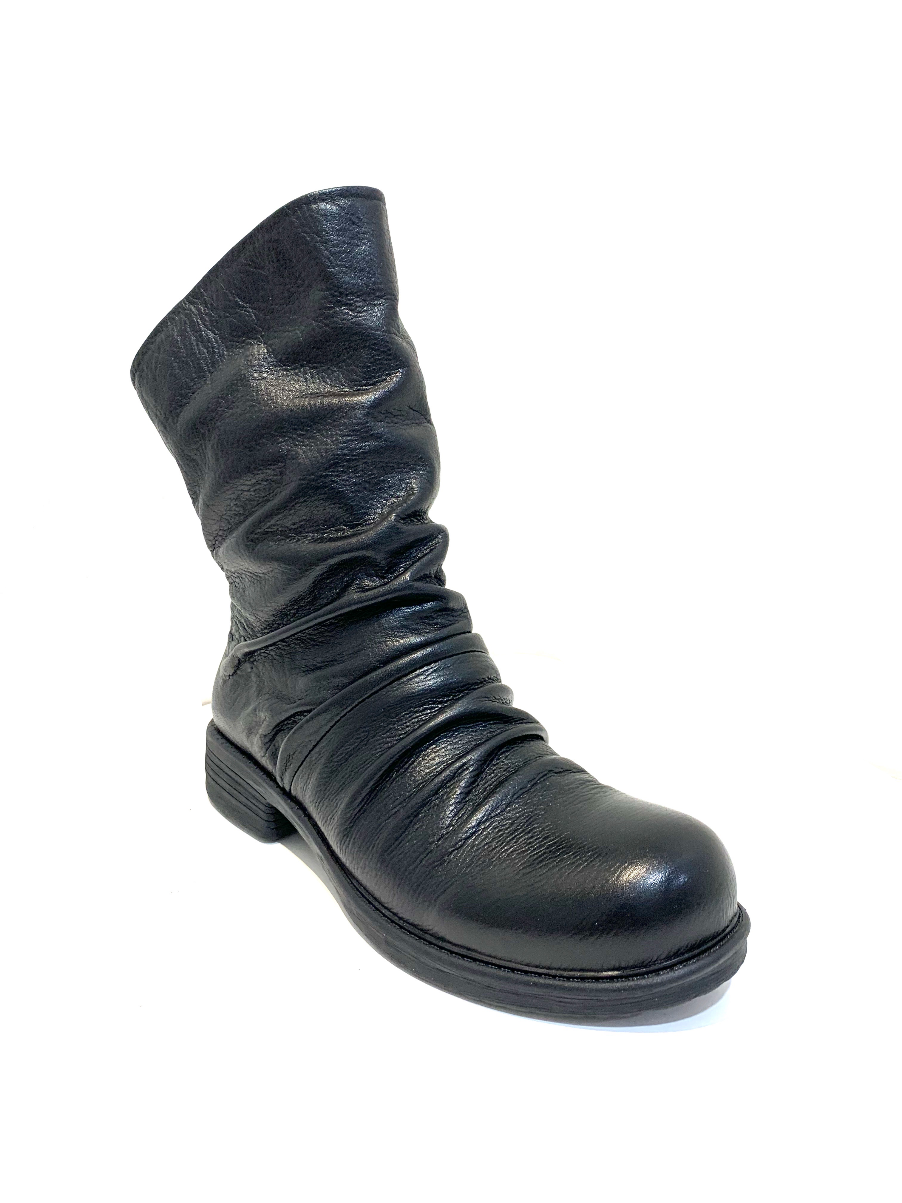 Minki Ladies Boots Campbell Black Zip Mid Calf