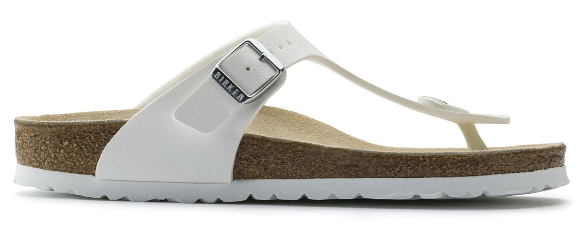Birkenstock Gizeh White Birko-Flor Made In Germany