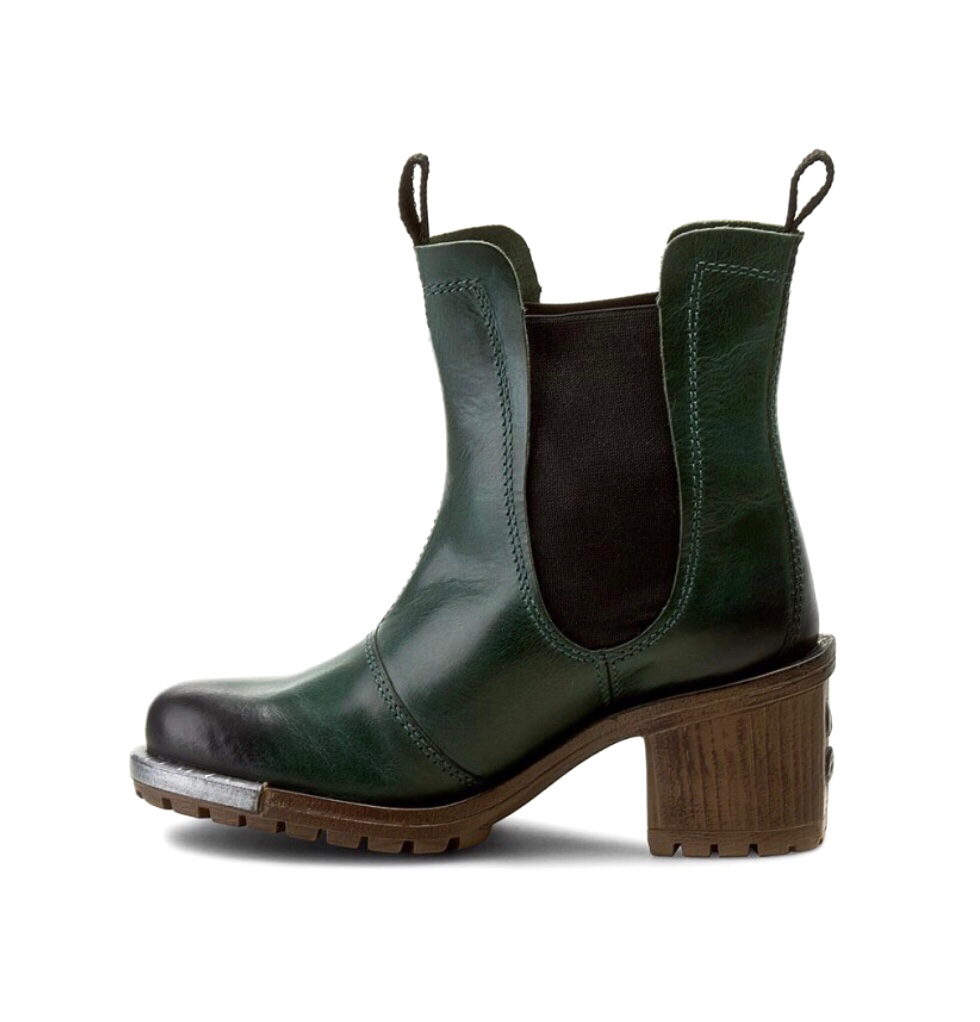 Fly London Luz Petrol Green Pull On Ankle Boot Made In Portugal