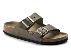 Birkenstock Arizona Washed Metallic Stone Gold Made In Germany