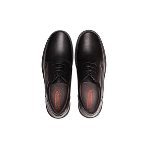 Pikolinos 08F-5013 Oviedo Black Leather 4 Eyelet Padded Collar Shoe Made In Spain