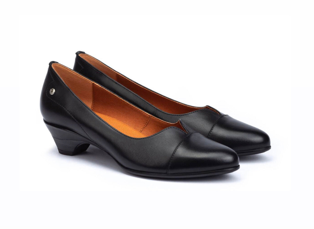 Pikolinos W9J-5964 Blanca Black Court Shoe Made In Spain