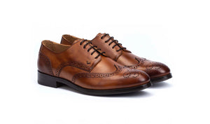 Martinelli 1492-2633EYM Cuero Light Tan Empire Leather 5 Eyelet Brogue Made In Spain