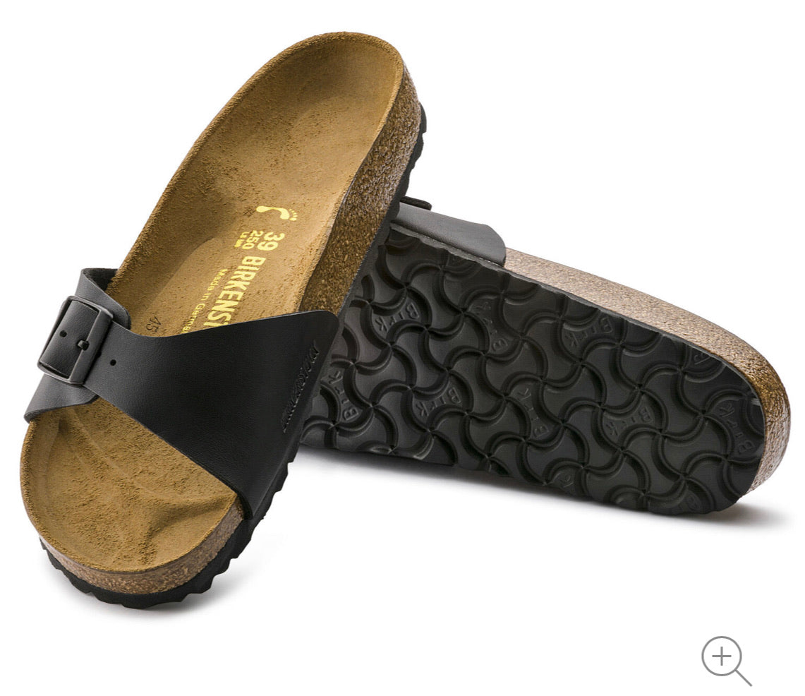 Birkenstock Madrid Black Birko-Flor Made In Germany