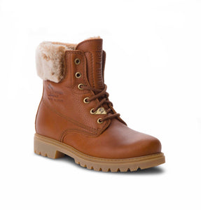 Panama Jack Felicia B3 Cuero Bark Waterproof 6 Eyelet Ankle Boot Made In Spain