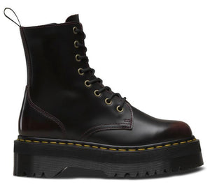 Dr. Martens Jadon Acardia Cherry Red Zip Platform Ankle 8 Eyelet Boot