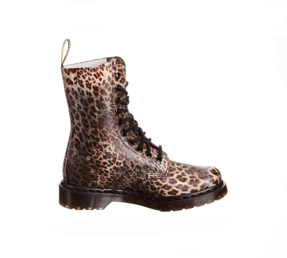 Dr. Martens 1490 Leopard Print 10 Eyelet Boot