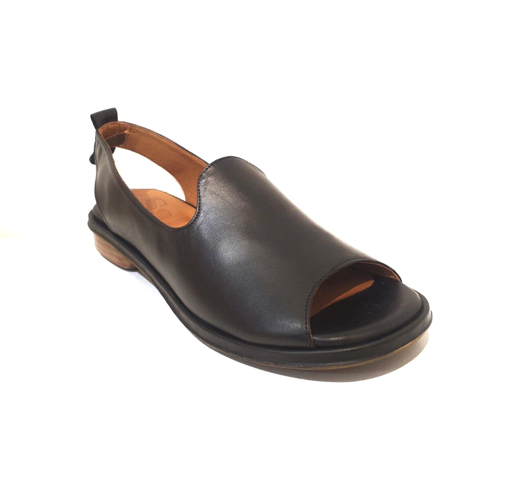 Sala Europe Lisha Black Open Toe Slingback Made In Turkey