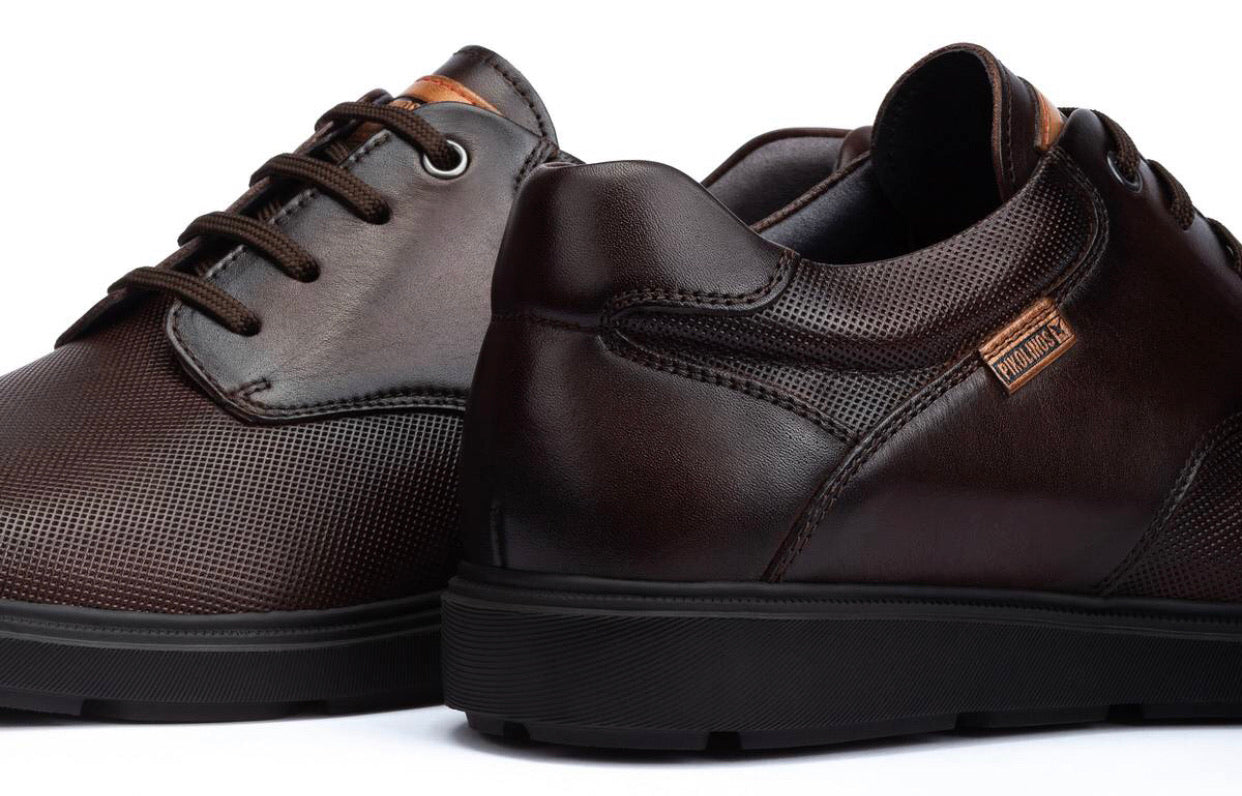 Pikolinos Durango M8S-4014 Olmo Brown 4 Eyelet Shoe Made In Spain
