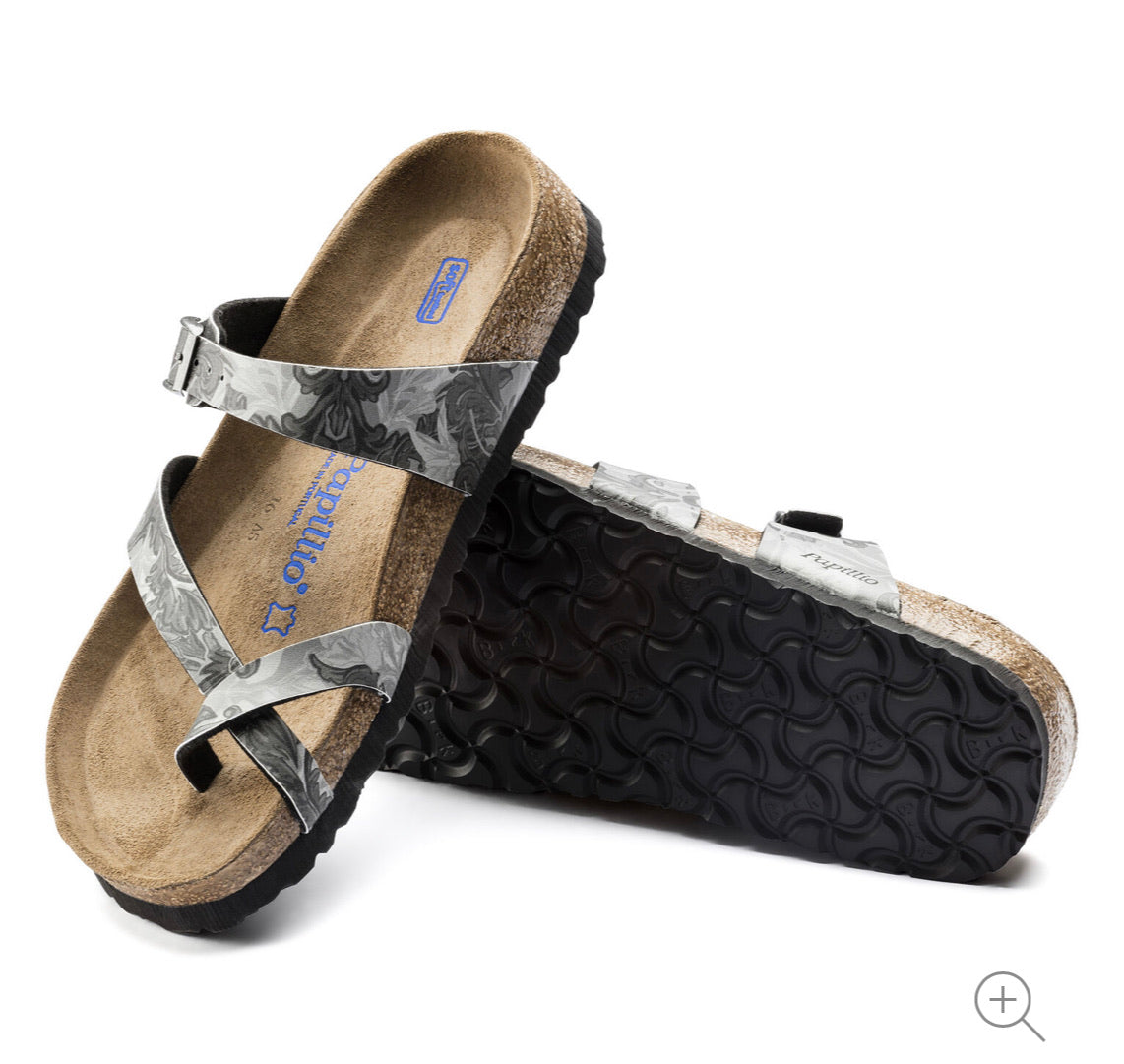 Papillio By Birkenstock Tabora Damask Grey Soft Footbed Made In Portug Redpath Shoes Canberra