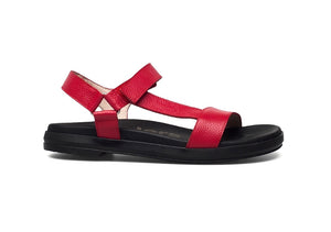 Wonders B-7410 Red Willer Rojo Leather Velcro Sandal Made In Spain